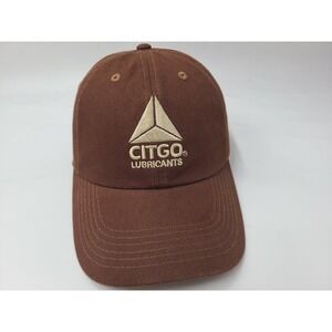 Citgo Lubricants Adjustable (Fits Small) Hat Cap Cotton Gas Oil Company Brown